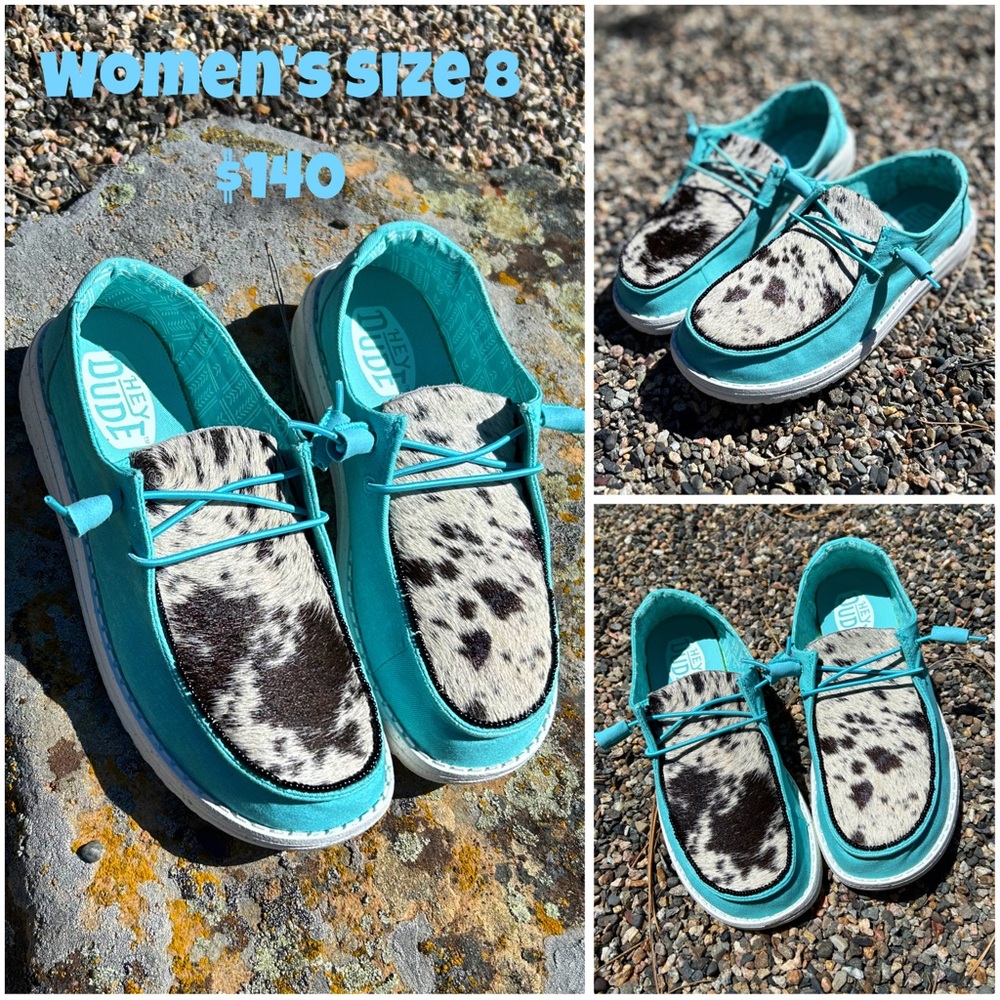 Custom Western Hey Dudes Cowhide